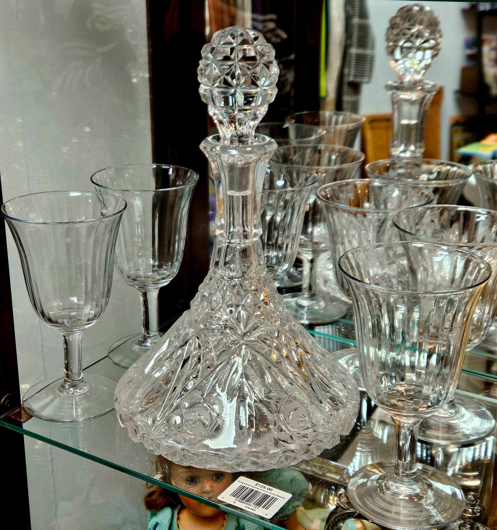 Full Set Antique Heisey Water Goblets (6)