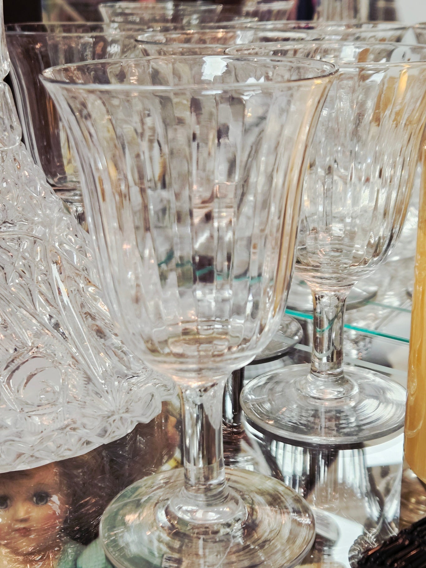 Full Set Antique Heisey Water Goblets (6)