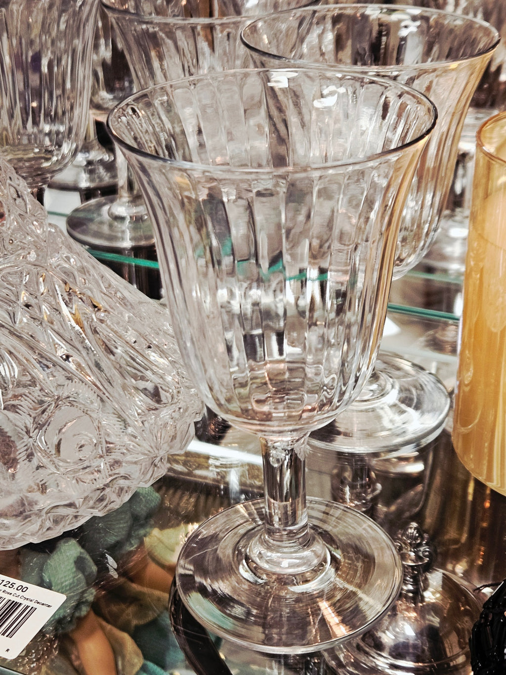 Full Set Antique Heisey Water Goblets (6)