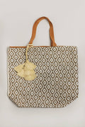 Boho Style Woven Tote Bags with Tassel: Brown / One Size