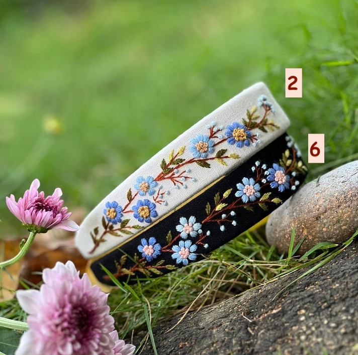Summer Floral Embroidered Headband, Ariella Collection✅: 1.