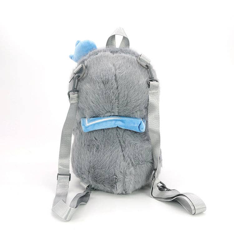 Furry penguin backpack