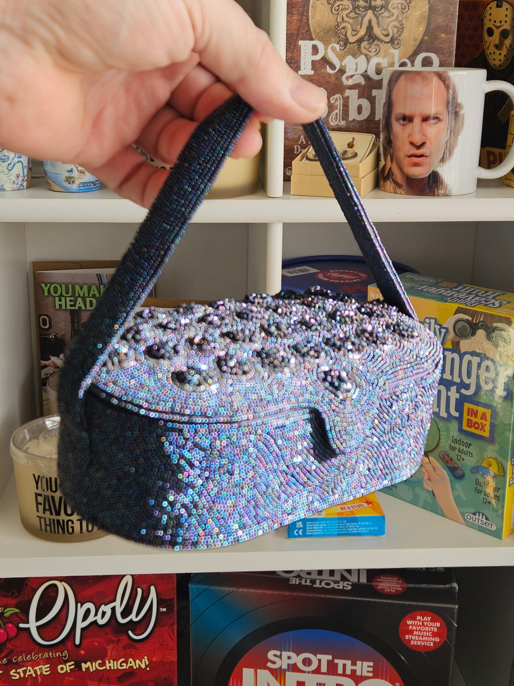 Vintage Micro Beaded Lunchbox Purse