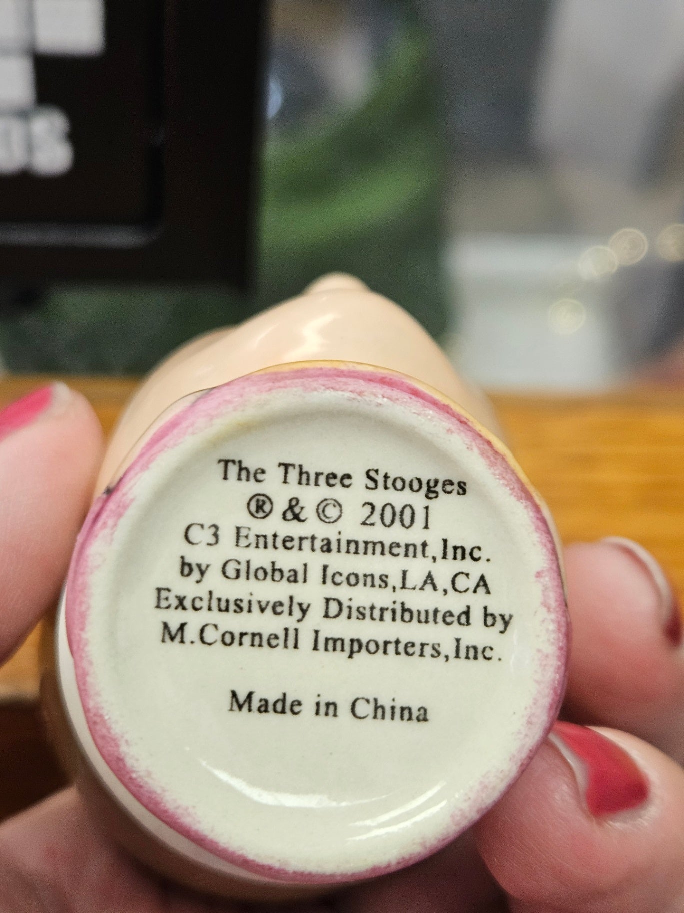 Authentic Collectible THE THREE STOOGES 2001 Limited Edition Shot Glass/Egg Cup "Curly"