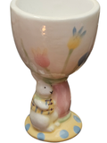 Vintage Easter Egg Cup Designed by Debbie Mumm known for whimsical county-style folk art-Hand-Painted