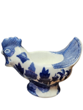 Vintage Blue Willow Hen Egg Cup
