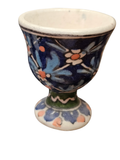 Hand-Painted Vintage Turkish (Kutahya) ceramic egg cup