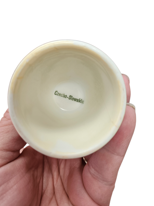 Antique Czechoslovakian Porcelain Jumbo Egg Cup