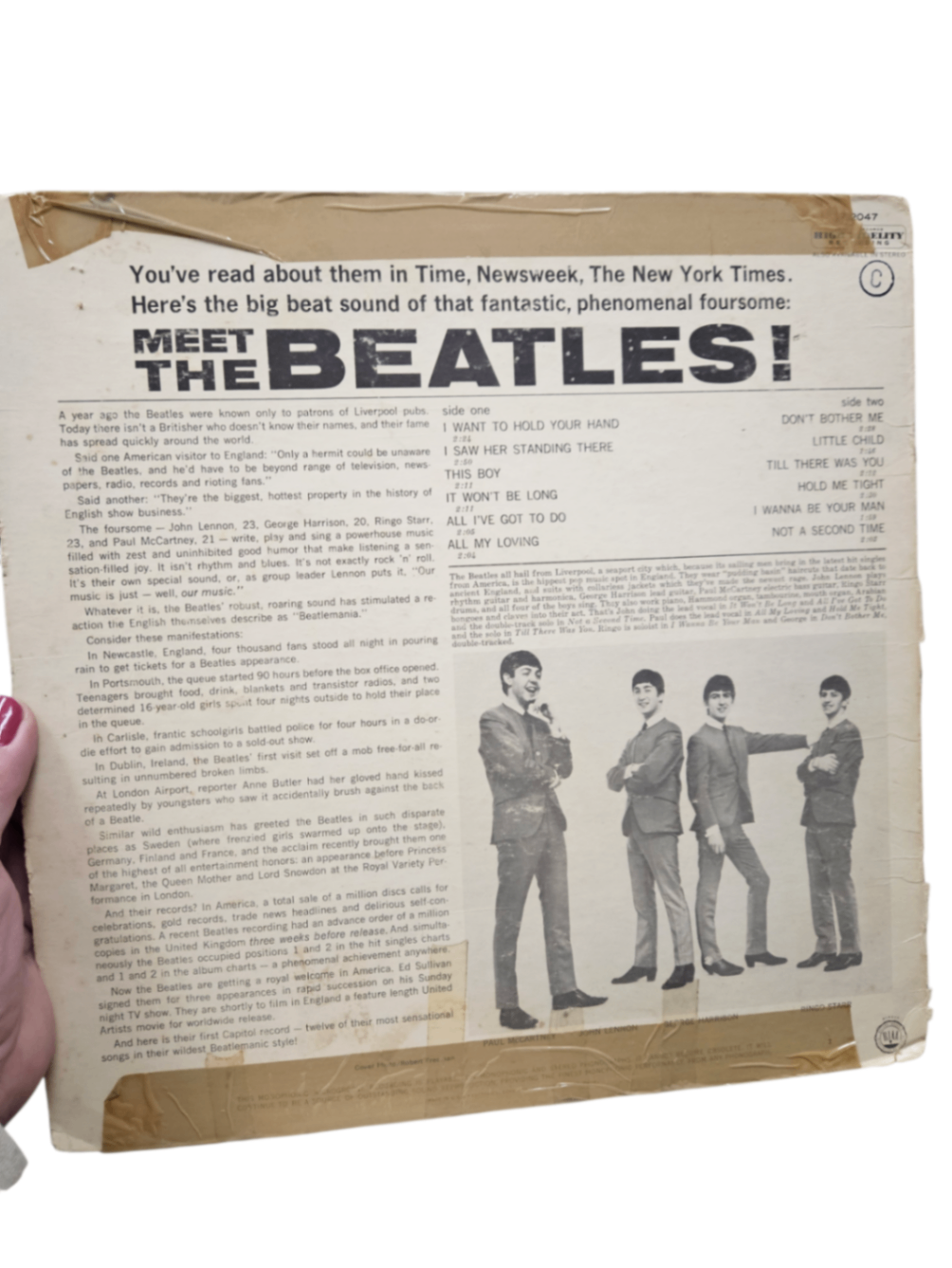 Rare First Edition 1964 Brown Letters Missing Credit Meet The Beatles!