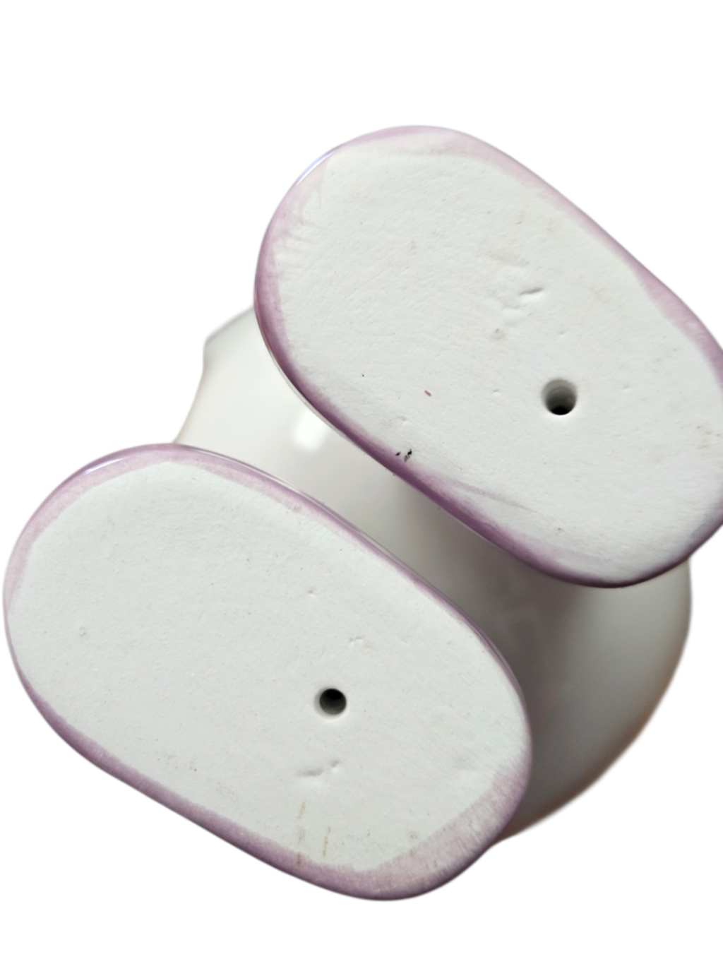 Charming Vintage Ceramic "Eggs with Legs" Bunny Slipper Egg Cup