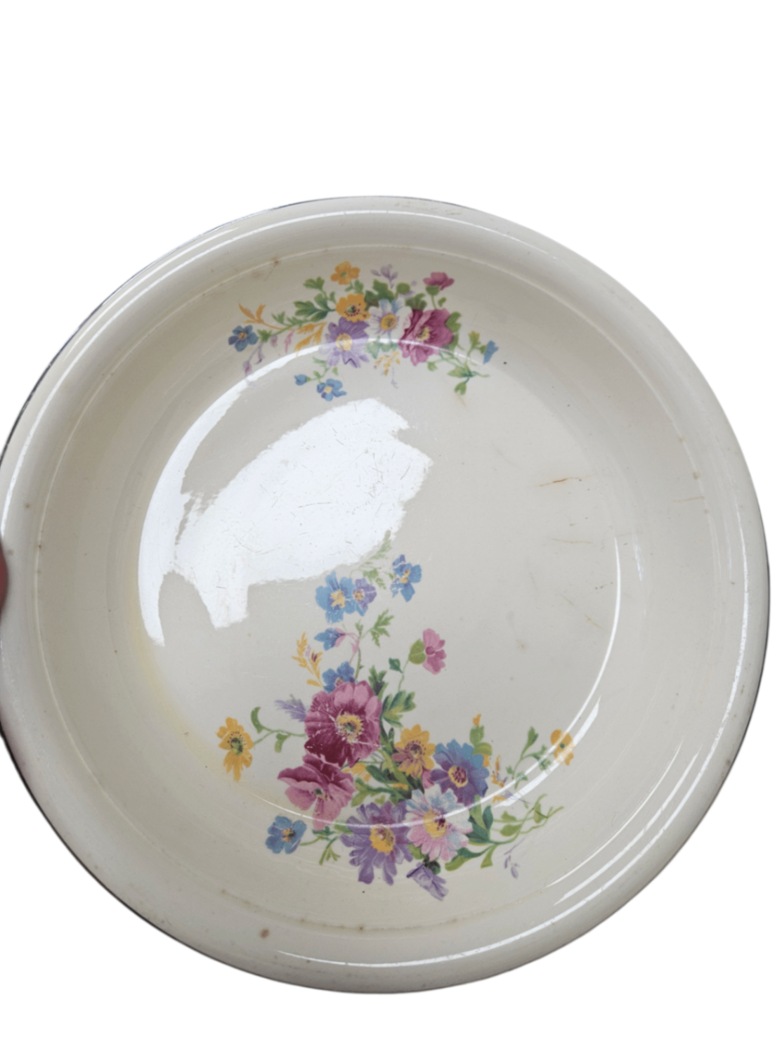 1930s Homer Laughlin "Oven Serve" Pie Plate. This was a first of its kind. Oven to Table with Rare intact platinum rim