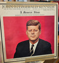 John Fitzgerald Kennedy "A Memorial Album" vinyl record from 1963. 
