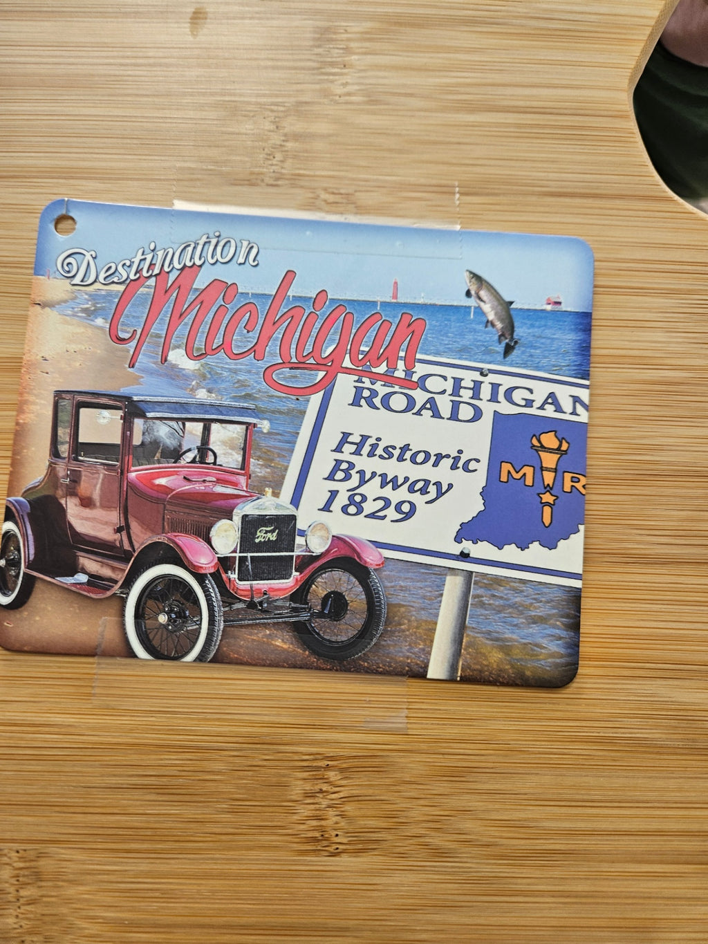 Totally Bamboo Destination Michigan State Serving and Cuttina Board. Crafted from sustainable Moso bamboo Natural wood tone