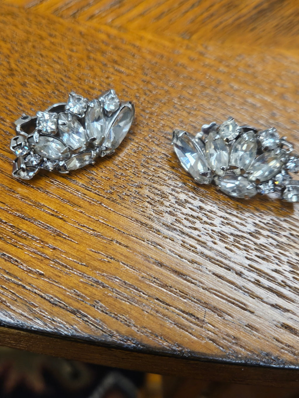 Vintage Weiss Rhodium Plated Rhinestone Brooch & Earring Set The Ultimate Mid-Century Sparkle