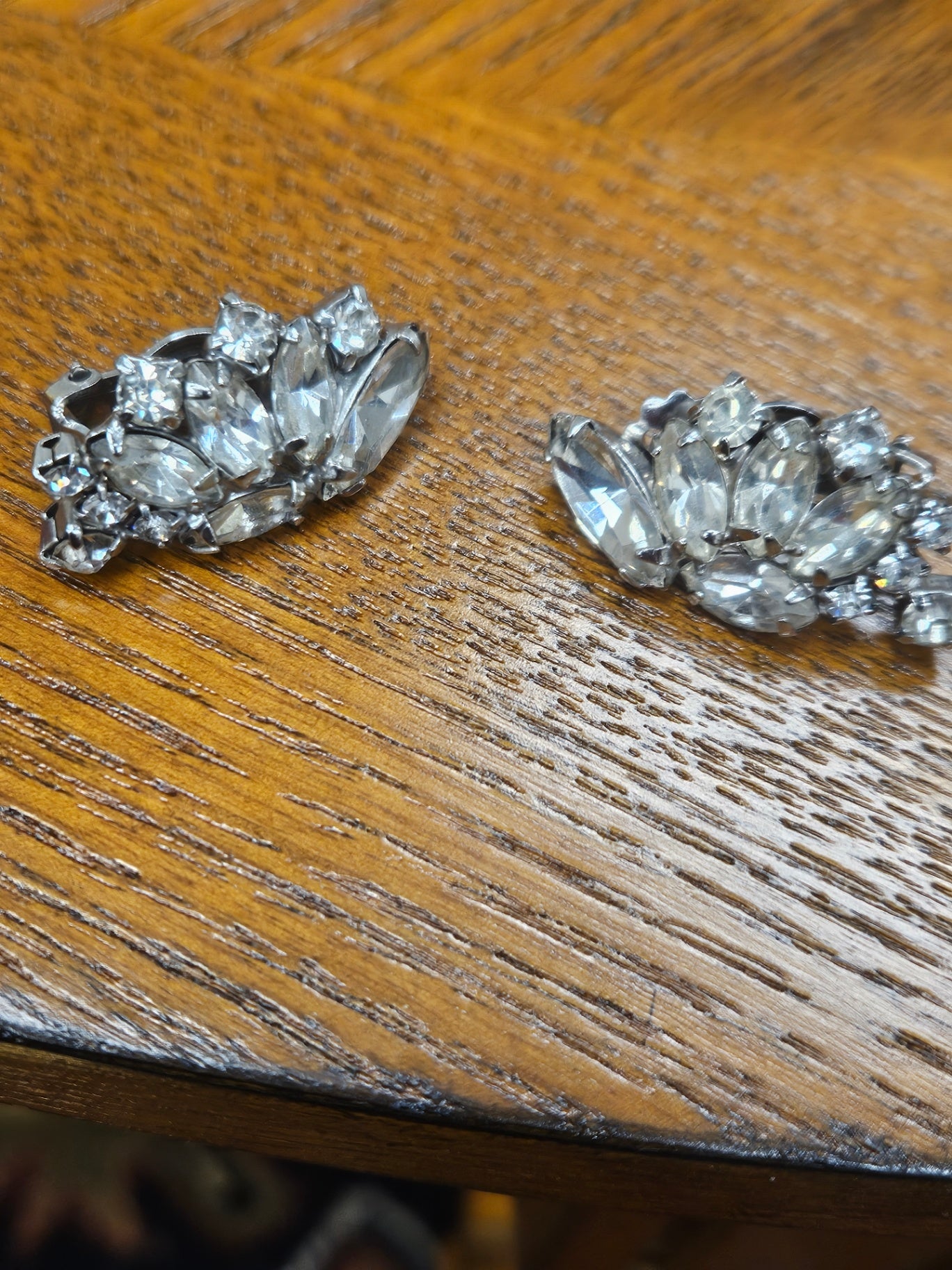 Vintage Weiss Rhodium Plated Rhinestone Brooch & Earring Set The Ultimate Mid-Century Sparkle