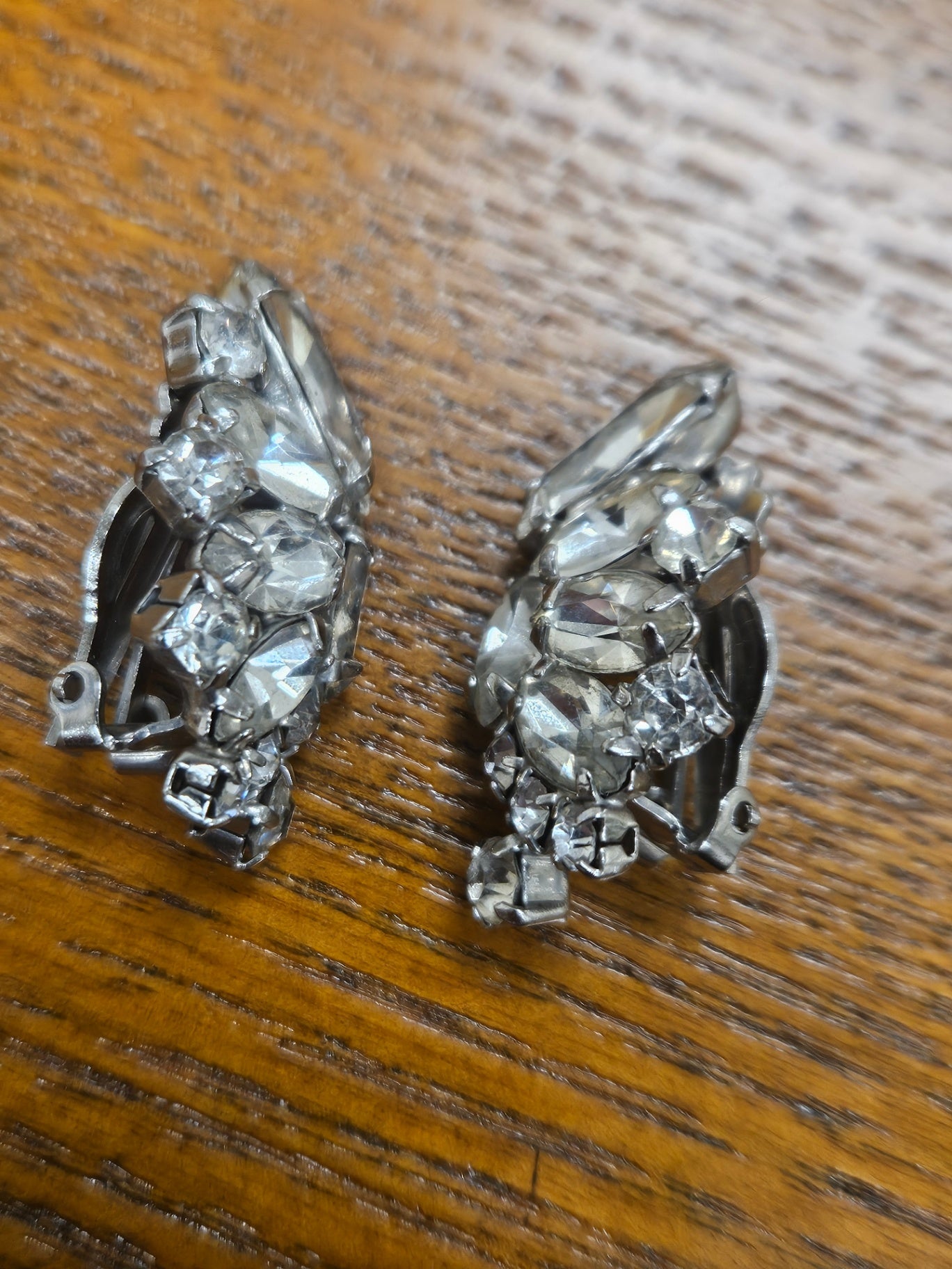 Vintage Weiss Rhodium Plated Rhinestone Brooch & Earring Set The Ultimate Mid-Century Sparkle