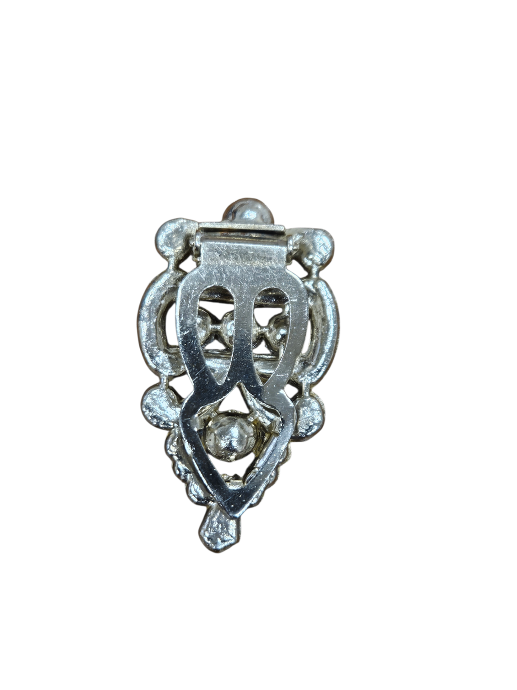 vintage Art Deco rhinestone scarf clip