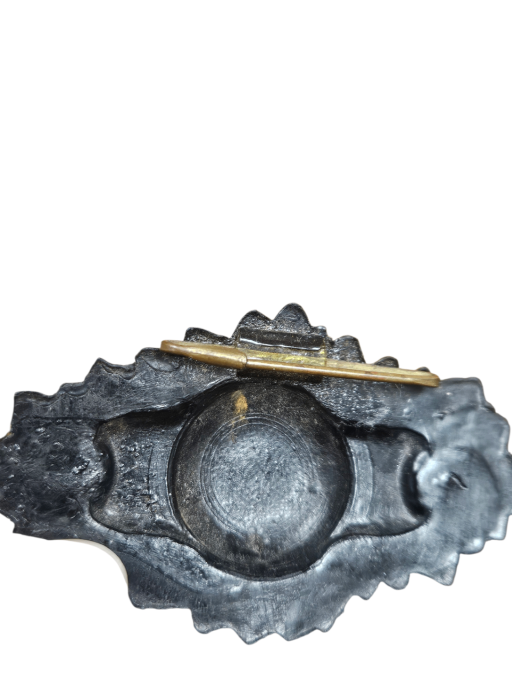 Antique Victorian Floral Mourning Brooch (c. 1870-1880)
