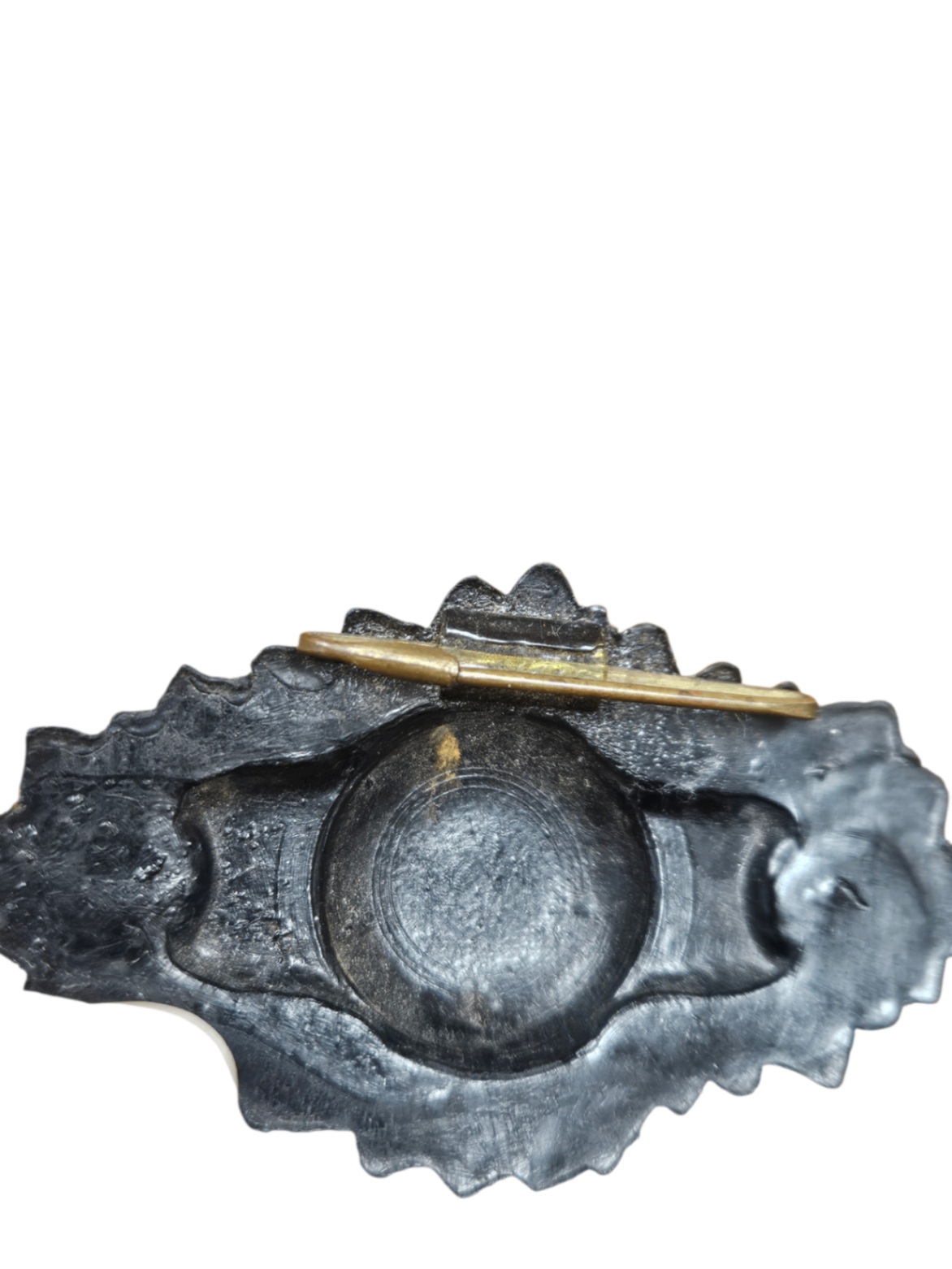Antique Victorian Floral Mourning Brooch (c. 1870-1880)