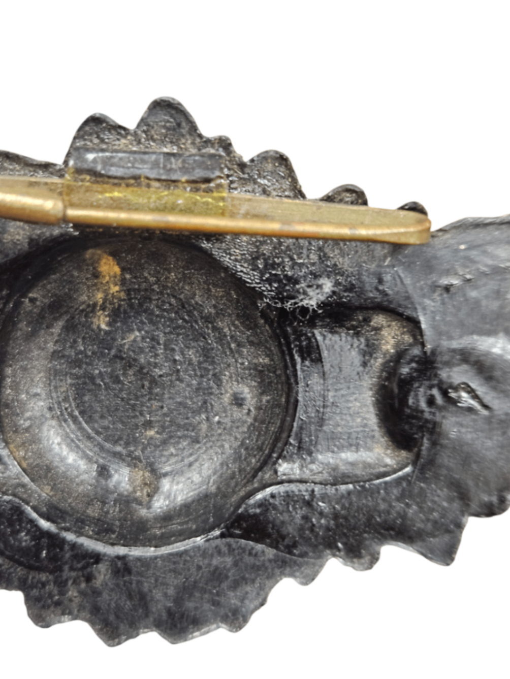 Antique Victorian Floral Mourning Brooch (c. 1870-1880)
