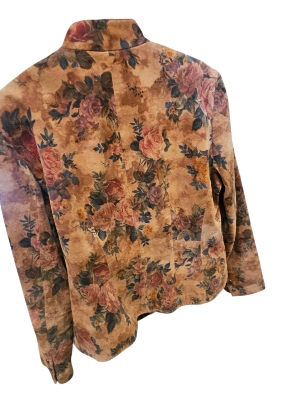 Vintage VS2 Floral Suede Mandarin Jacket