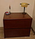 Professional 2-Drawer Lateral File Cabinet - Mahogany Finish