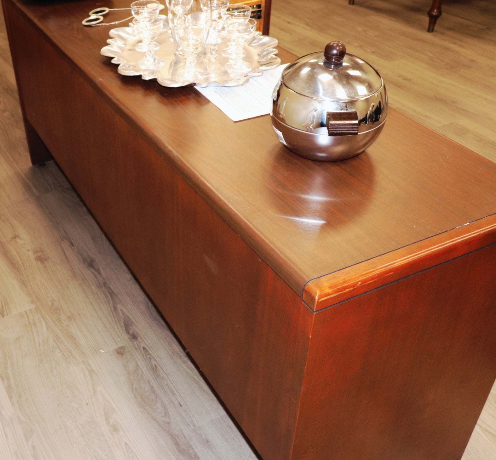 Vintage Kimball Mid-Century Walnut Executive Credenza