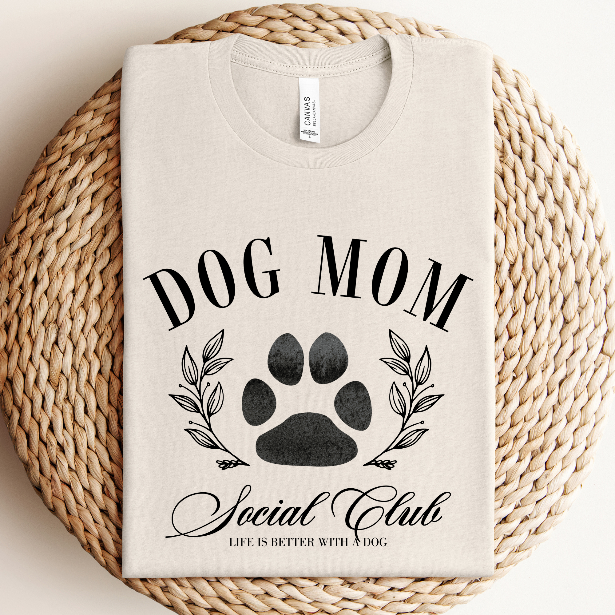 Dog Mom Social Club Graphic Tee: Sage Green / 2XL