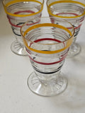 Set of 3: 1930s Anchor Hocking "Banded Ring" Juice Glasses Add a splash of "Depression Era" cheer to your morning table or home bar with this authentic set of three 