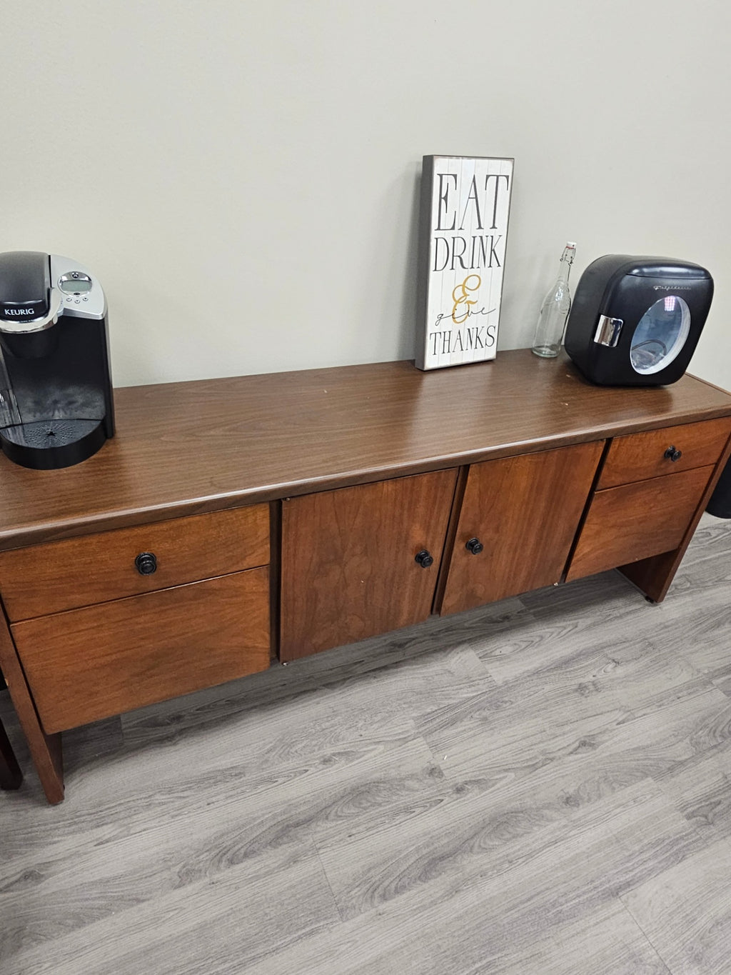Vintage Kimball Mid-Century Walnut Executive Credenza