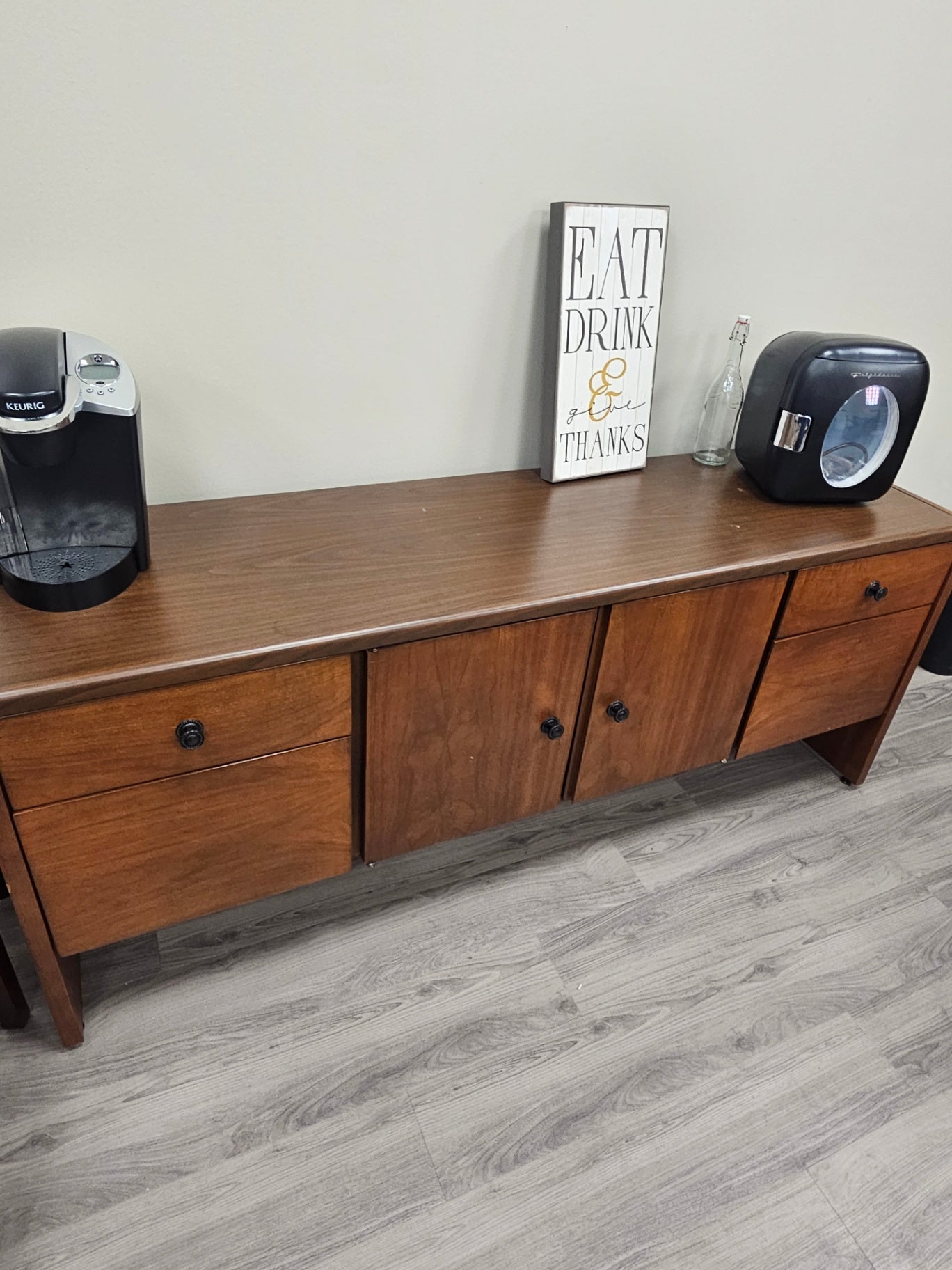 Vintage Kimball Mid-Century Walnut Executive Credenza