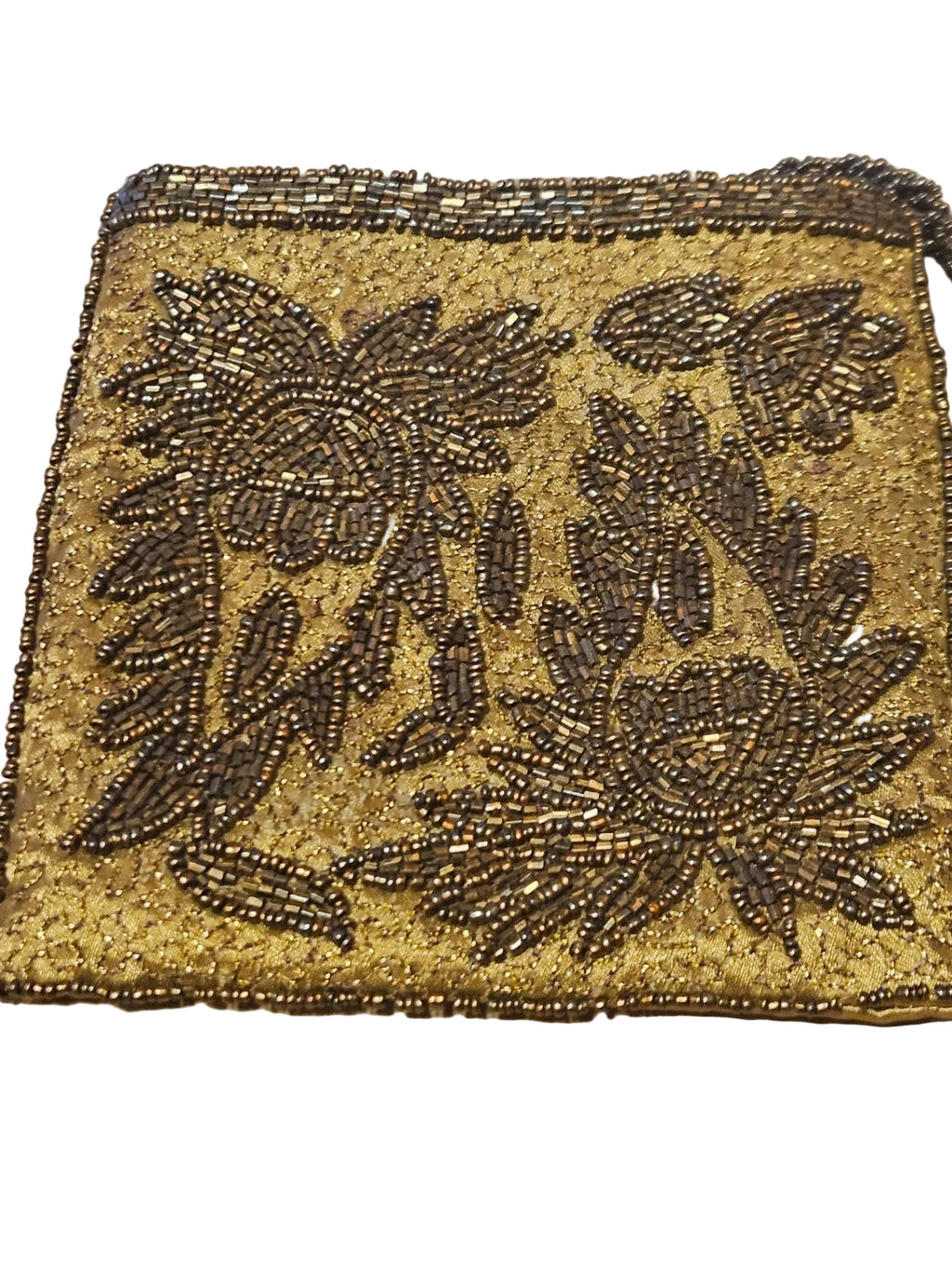 Mid-Century Floral Hand-Beaded Evening Bag
