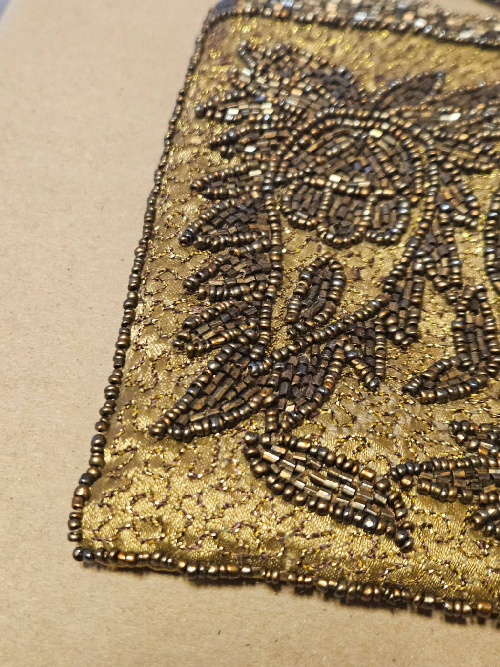 Mid-Century Floral Hand-Beaded Evening Bag