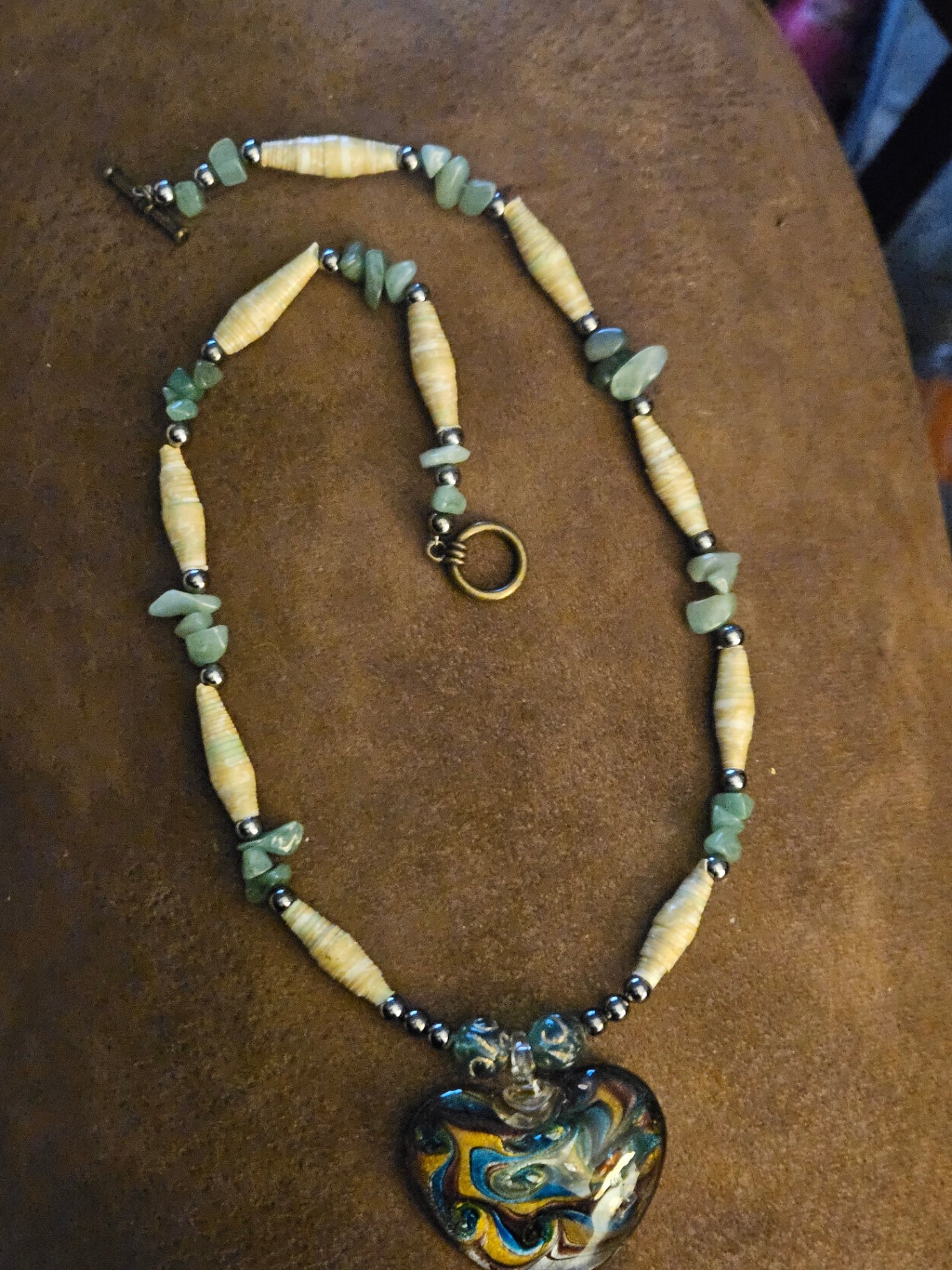 Handcrafted Haitian Mixed-Media Necklace
