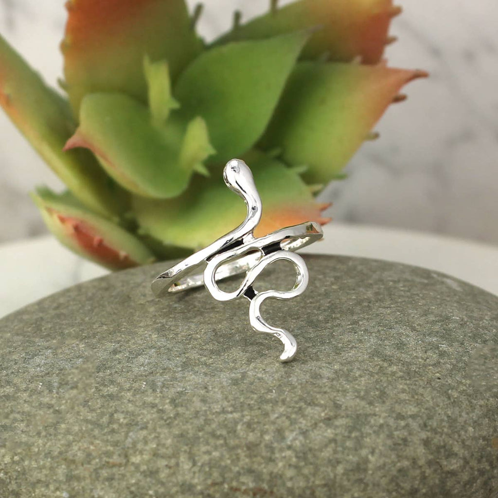 Silver Snake Slither Wrap Ring