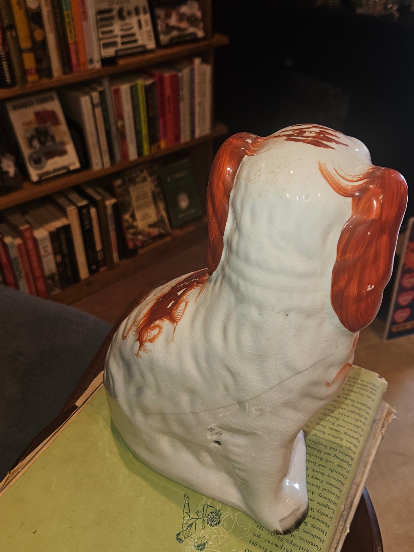 Antique 19th-Century English Staffordshire "Russet" Spaniel c. 1860-1880