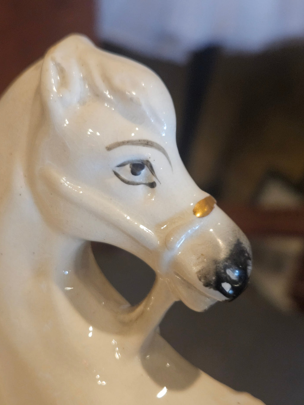 Rare Confronting Pair of Antique English Staffordshire Equestrian Figures c. 1870