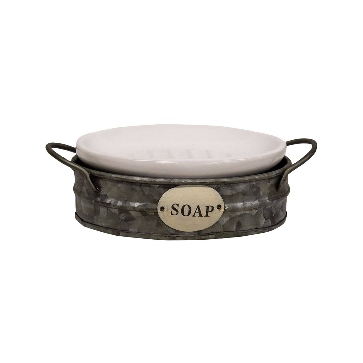 Galvanized Wash Bin Soap Dish- Metal