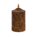 Burnt Mustard Flicker Flame Timer Cake Pillar, 5"