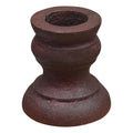 Aged Wood Burgundy Taper Candle Cup