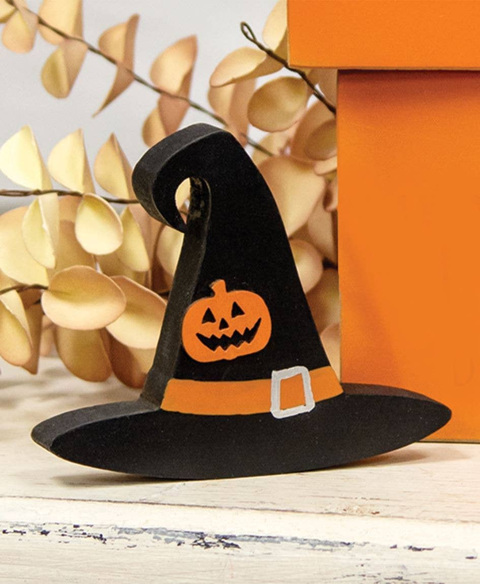 Jack O Lantern Witch Hat Chunky Sitter