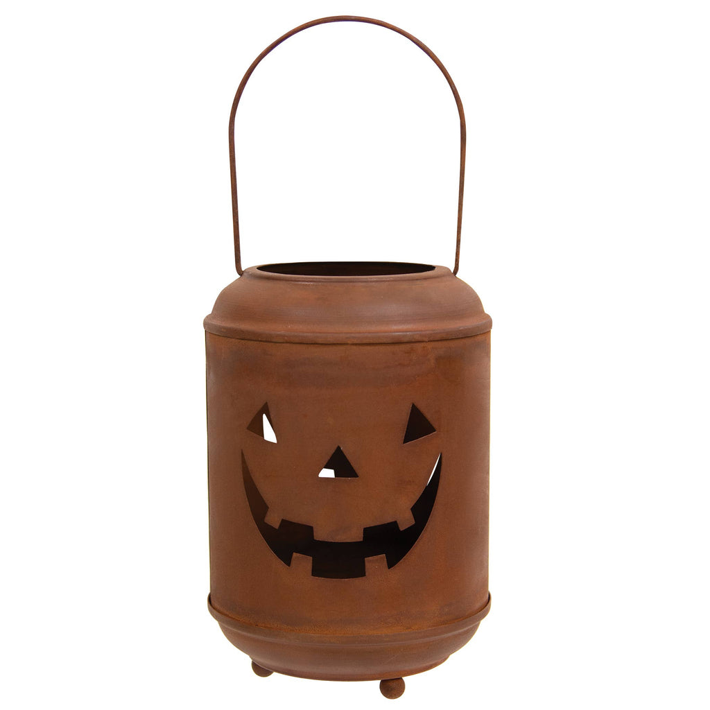 Rusty Metal Jack O Lantern Luminary