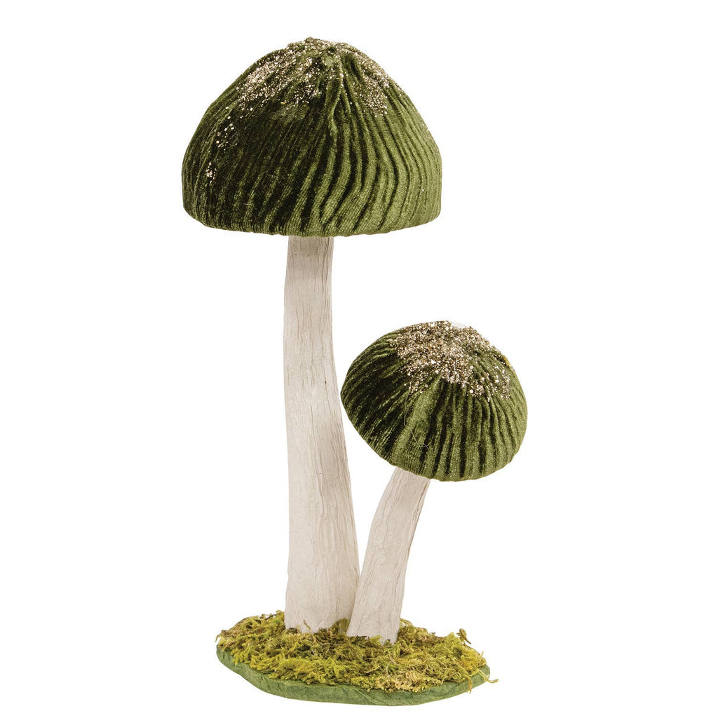 Woodland Green Mushrooms Sitter -  Large