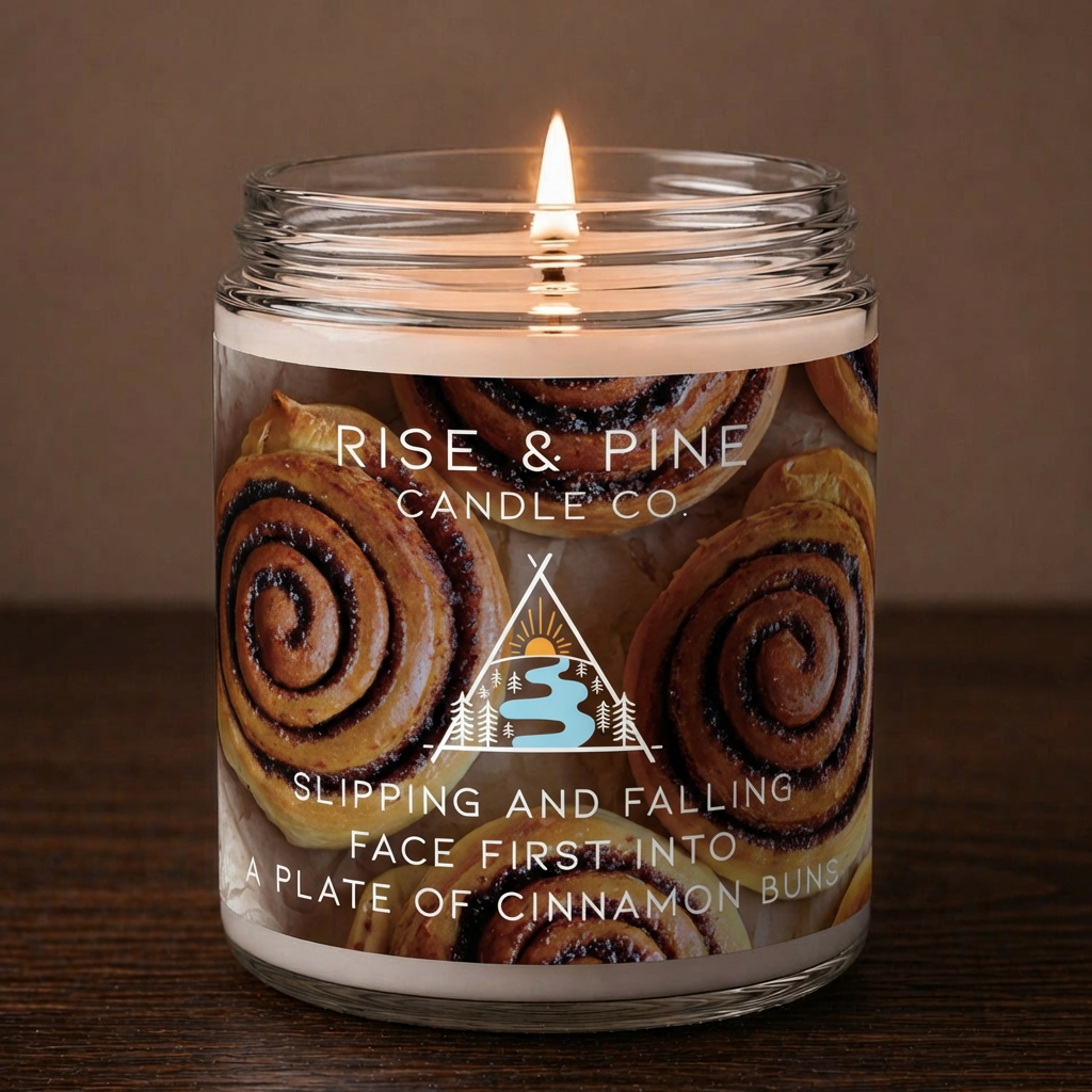 Cinnamon Bun Scented Soy Wax Candle