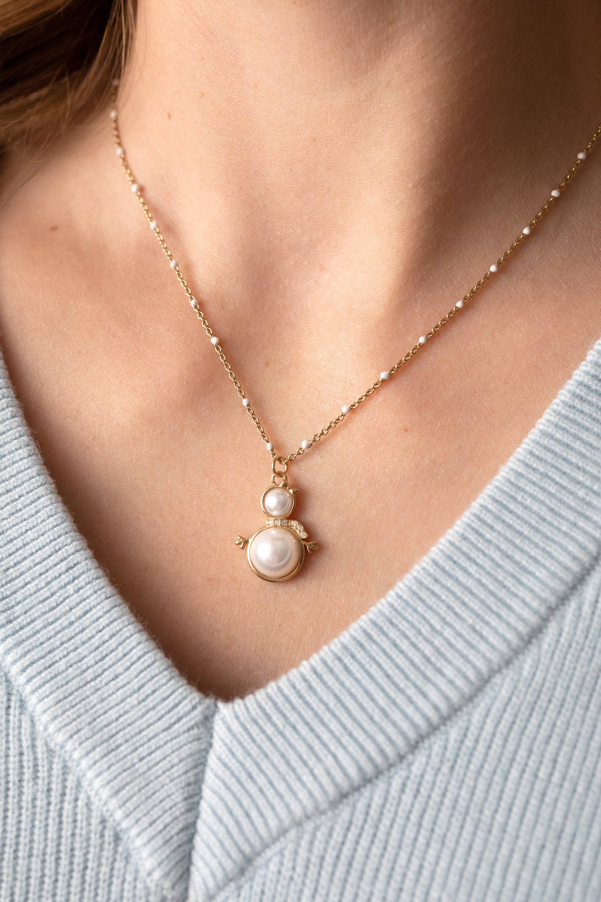 Snowwoman Necklace: Shiny Gold