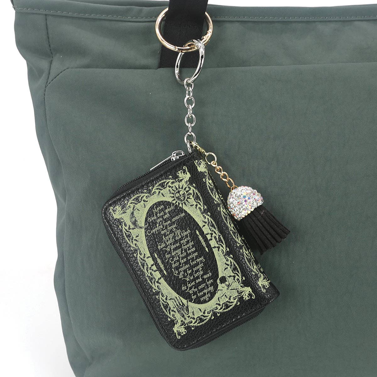 BOOK OF SPELLS BOOK BAG CHARM COIN PURSE IN VINYL