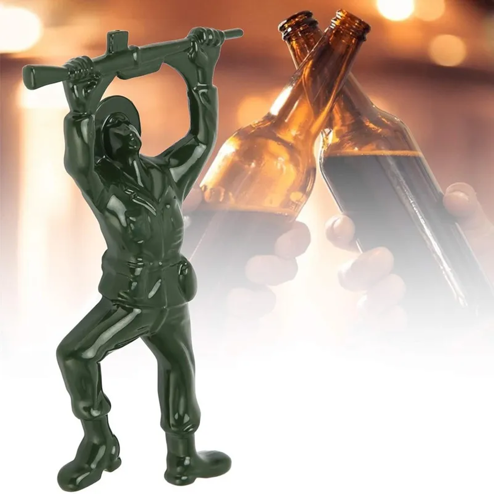 Bottle Opener - Green Army Man Metal Toy Soldier Bar Camping