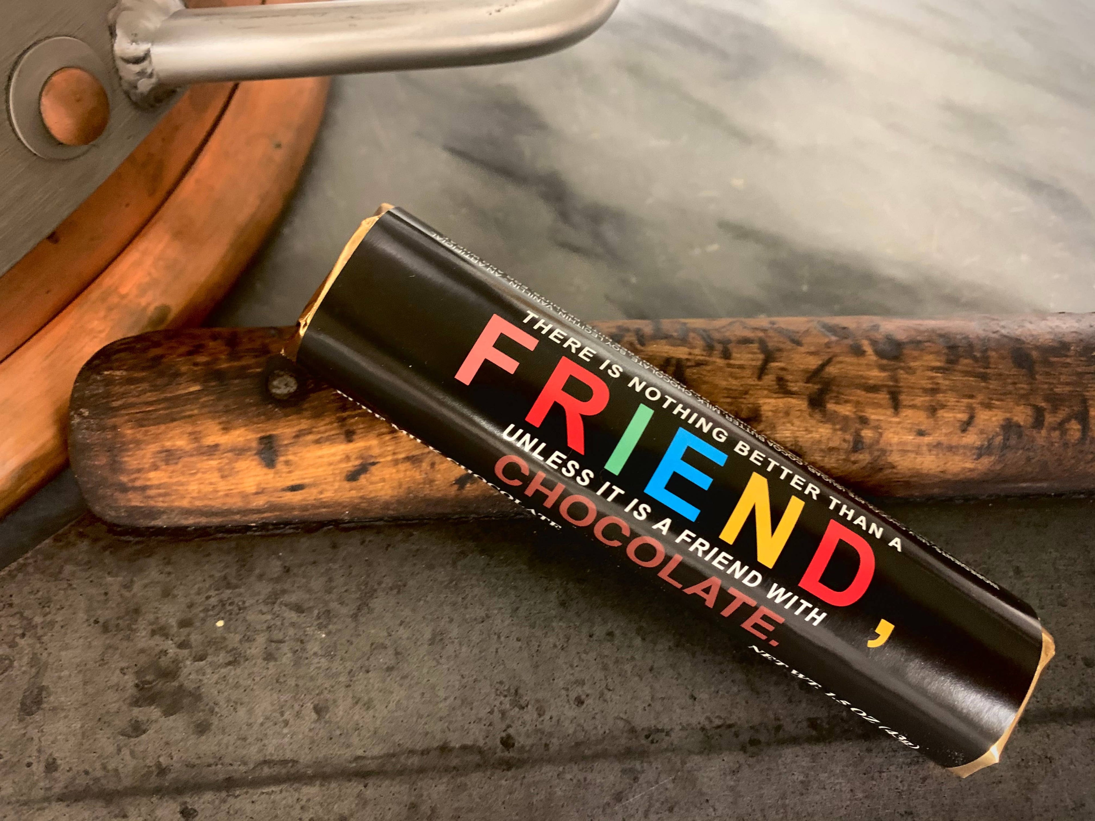 -Chocolate Bar “Friends” Milk W/ Gold Foil Wrapper ☀️