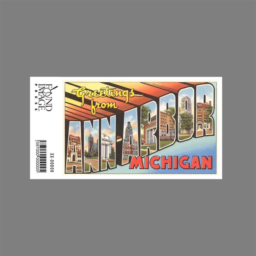 Sticker MI-389 Greetings from Ann Arbor