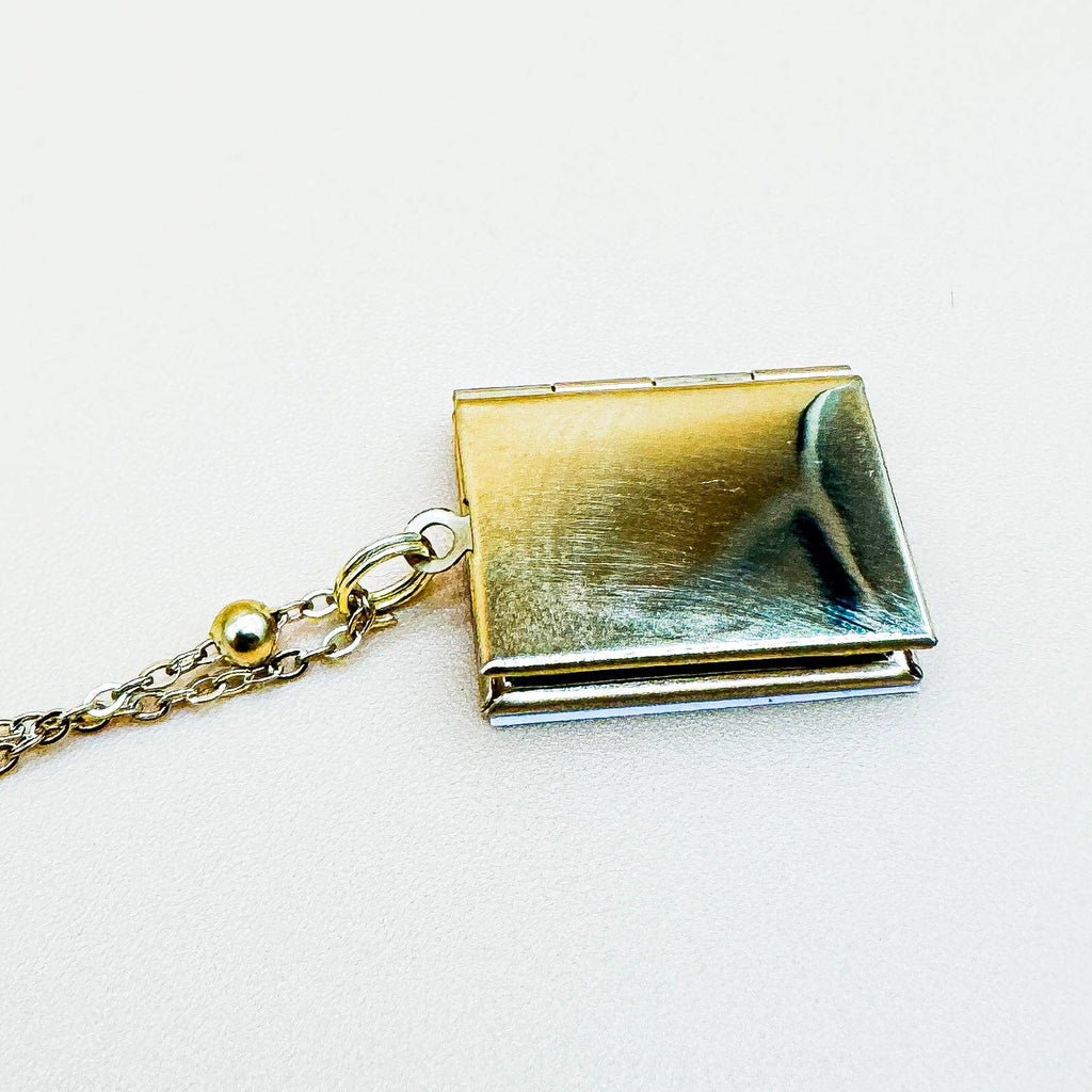Princess Bride Book Locket Necklace Literary Gift: Gold Plated Stainless Steel